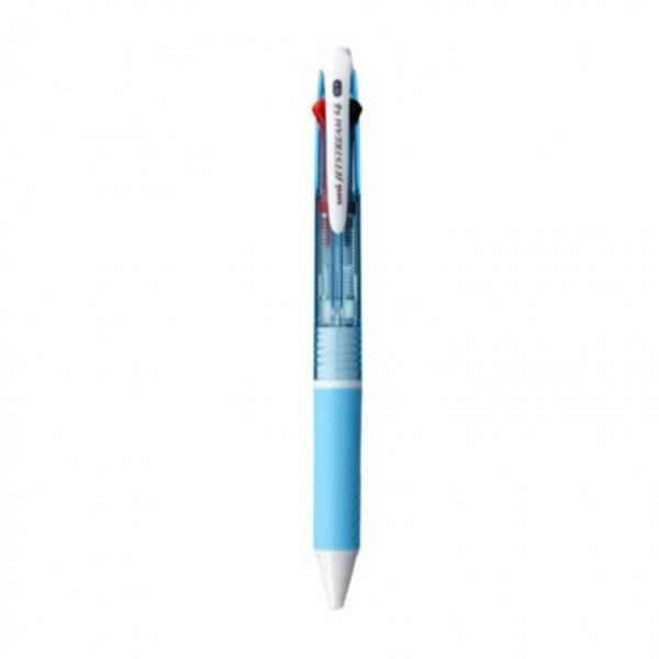 유니 제트스트림 4색 볼펜 0.7mm 라이트블루 1팩 10개입 필기감 업무 멀티