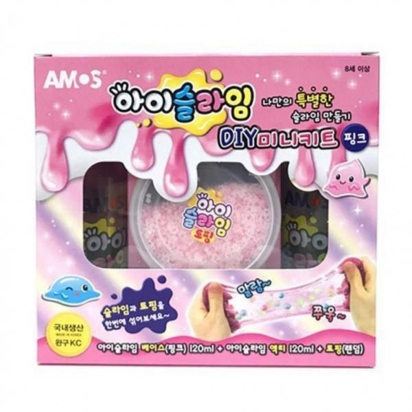 3색 1개 슬라임 DIY 슬라임만들기 베이스 액티 토핑 세트 촉감 미술 놀이