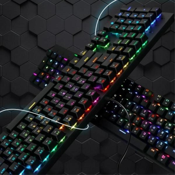 적축 게이밍 기계식 키보드 사출 키캡 LED 유선