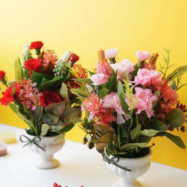 비비드 카네이션 화분 소 2color 조화화분 미니화분
