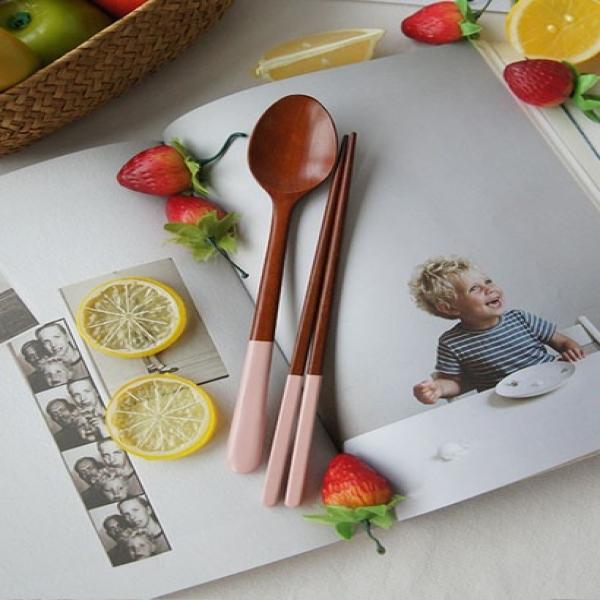 위생적인 옻칠코팅 디아난 옻칠 수저세트 4color