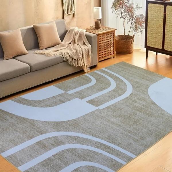 먼지없는 사계절 거실 카페트 120×160 북유럽 스타일 인테리어 겨울 러그 워셔블 침실 사각 소형