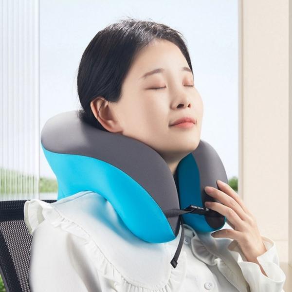 U자형 투톤 메모리폼 휴대용 목쿠션 목베개 차량용목베개 여행용목배게 책상 목받침 낮잠쿠션 엎드려베개