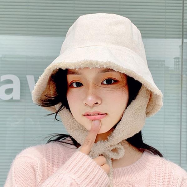 분리형 스웨이드 슬림 귀달이모자 버킷햇 귀도리모자 겨울버킷햇 고소모 뽀글이모자 벙거지모자
