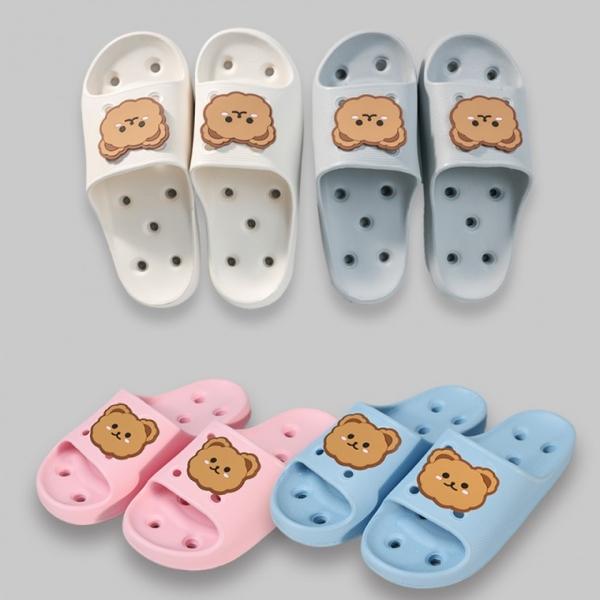 고급욕실화 곰 베어 욕실화 화장실 주방 트임 막힘 eva 미끄럼방지 욕실화
