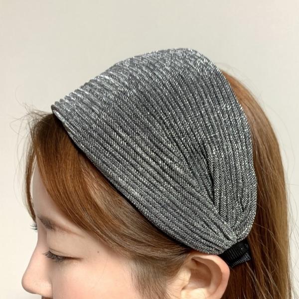 레트로 와이드 펄 헤어밴드 13cm 골지 넓은머리띠