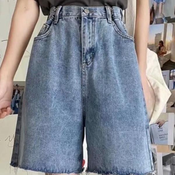 연청 와이드 데님 반바지 루즈핏 데일리 힙한 스트릿 무드 미디 시원한 바캉스룩 캐주얼룩 여름