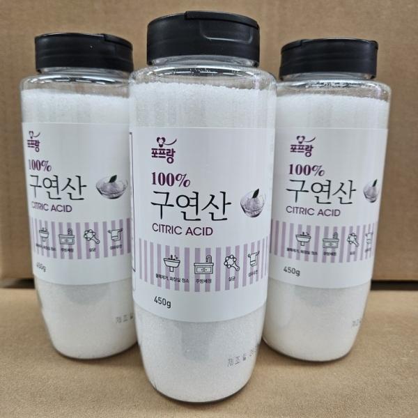 포프랑 구연산 분말형 450g  24개 투명용기형  다목적 세정제   무료배송