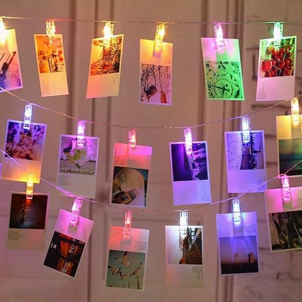 20구 LED 클립 집게 전구(3m) (컬러) (점멸)