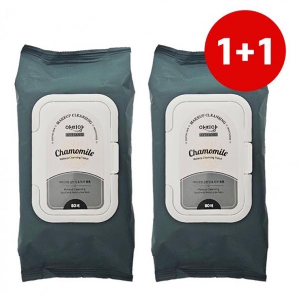 아띠앙 1+1 클렌징티슈(캡형 80매) 약산성 클렌징시트