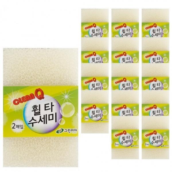 그린피아 휠타 수세미2p x(15개) 주방수세미 설거지