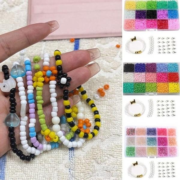 DIY 비즈공예재료 15색 세트 만들기 DIY 공예품 DIY 쥬얼리 액세서리 품 악세서리