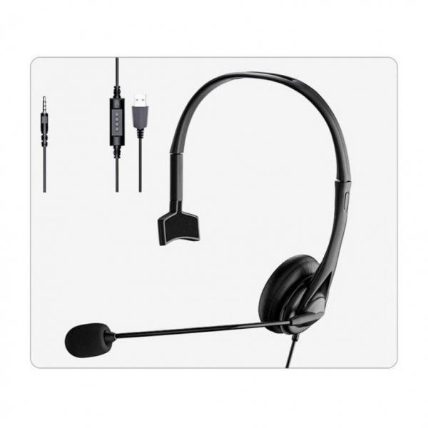 온라인 수업 마이크 헤드셋 강의 유선 3.5mm 타입 폰 USB 컴퓨터 온라인수압 전화 원 인터넷강의