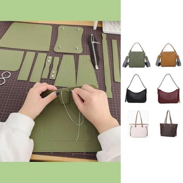 DIY 키트 가죽 가방 만들기 모음 집콕취미 토트가방 코바늘 취미 손 토트 만들기 생활 핸드메이드 가죽