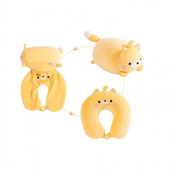 쿠션 목베개 목쿠션 휴대용 U형 비행기 차량용 고양이 쿠션 베개 동물 휴대용 여행 차량 인형 기내