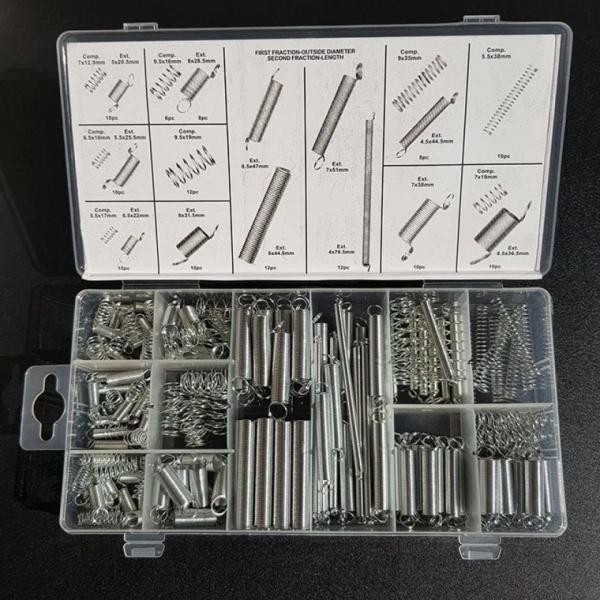 용수철 스프링 200PCS DIY재료 체결용품 압축 다용도 실험 키트 인장 종류 과학 탄성 도구 판