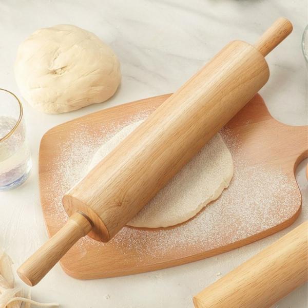 너도 밤나무 반죽용 대형 롤러 밀대