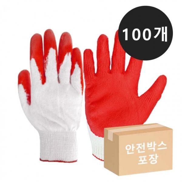 동원 반코팅 빨강 장갑 x 100켤레(안전박스 포장) 목장갑 안전장갑 송원반코팅 송원베스트 안전필수품