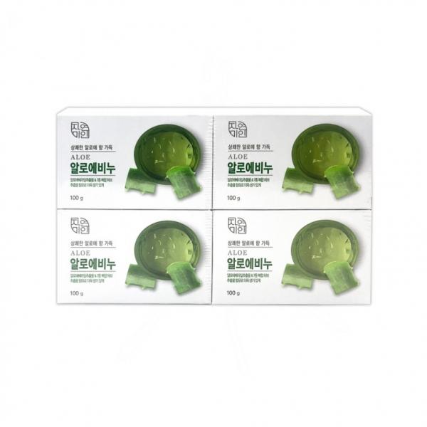 자연미인 알로에 비누 100g × 4P -D