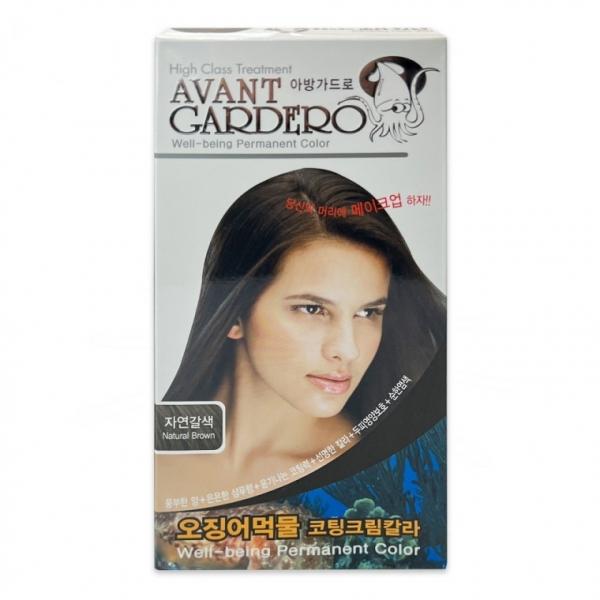 아방가드로 웰빙 퍼머넌트 오징어먹물 코팅 크림칼라 자연갈색 100g -D