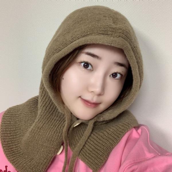 골지 니트 후드 스트링 넥워머 6컬러 털 모자 목도리 바라클라바