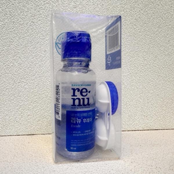 4개 발송  바슈롬 리뉴 후레쉬 60ml 휴대용 렌즈 케이스 셋트