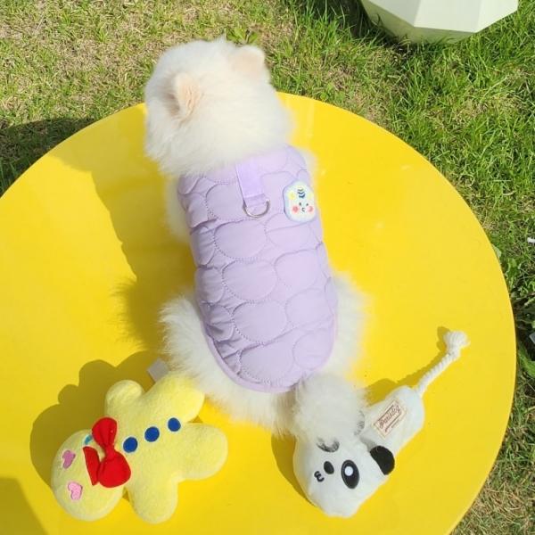애견 퀼팅 누빔 조끼 하네스 김장조끼