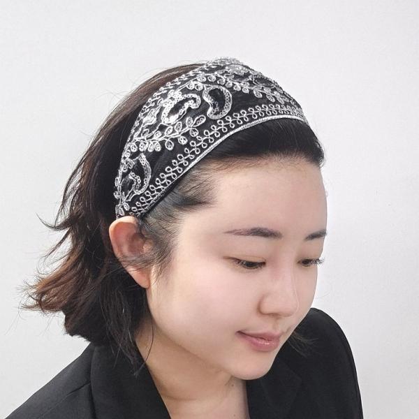블링블링 와이드 레이스 헤어밴드