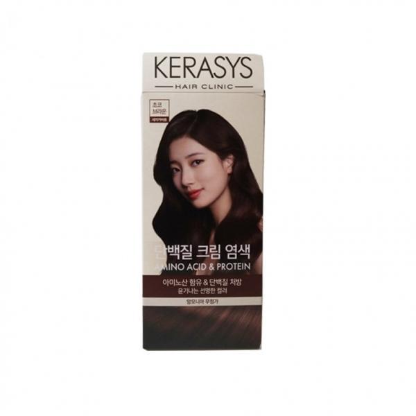 케라시스 단백질 크림 염색 초코 브라운 120g 셀프 버블 염색약 새치 흰머리 미용실