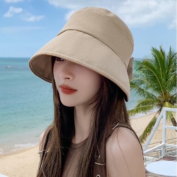 [기회공작소] 자외선차단 리본 버킷햇 양면벙거지모자 봄여름모자 벙거지모자