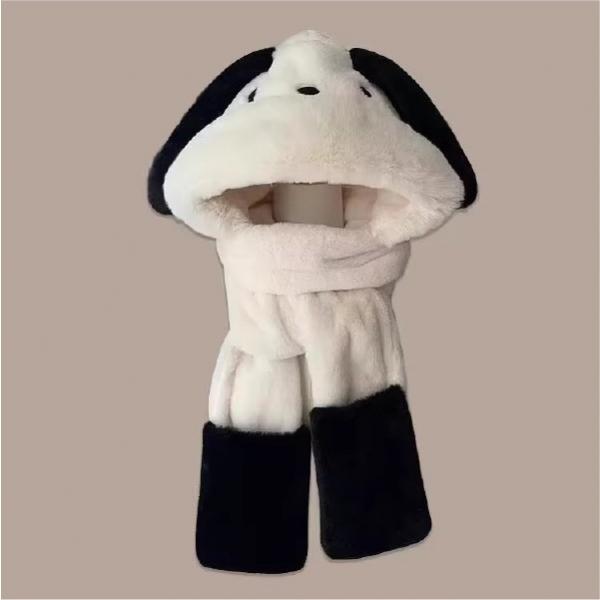 [기회공작소] 장갑일체형 멍멍이모자목도리포켓타입 바라클라바 털모자