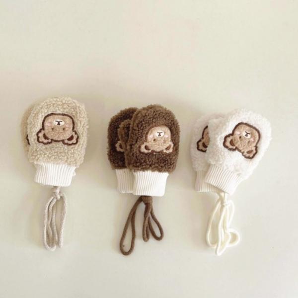 [앙상블] 밴딩 베어 뽀글 벙어리 장갑 글러브 아동 키즈 유아 보온 방한 눈