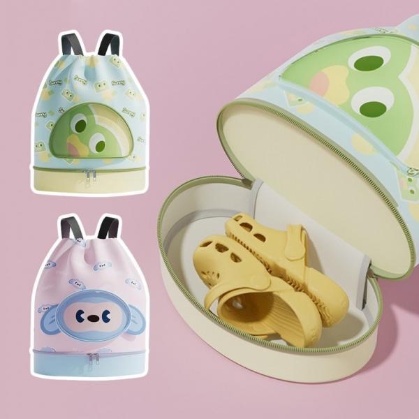 [큰손할인] 캐릭터수영가방 방수백 비치백 방수 백팩 PVC 물놀이 수영장 워터파크 목욕 드라이백