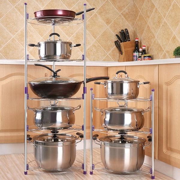 주방수납정리 3단 5단 냄비 후라이팬 정리대