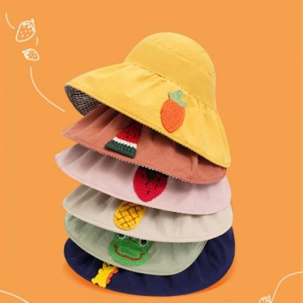 은창]큐트 패치 돌돌이 면 아동 선캡 아동선캡 아동모자 유아동 아기모자 여아 남아 봄 벙거지 여름 썬햇