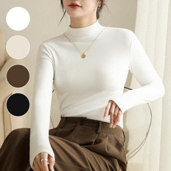 데일리 이너 목티 기모 스판 반목 터틀넥 폴라티