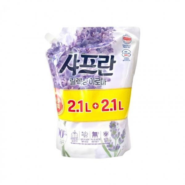 샤프란 릴렉싱아로마 섬유유연제 2100ml + 2100ml