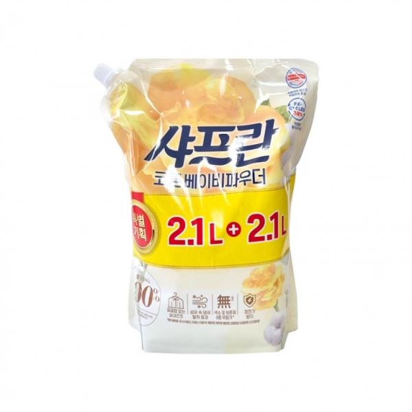 샤프란 코튼 베이비파우더 섬유유연제 2100ml + 2100ml