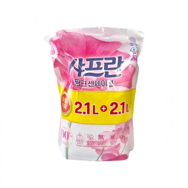 샤프란 핑크 센세이션 섬유유연제 2100ml + 2100ml