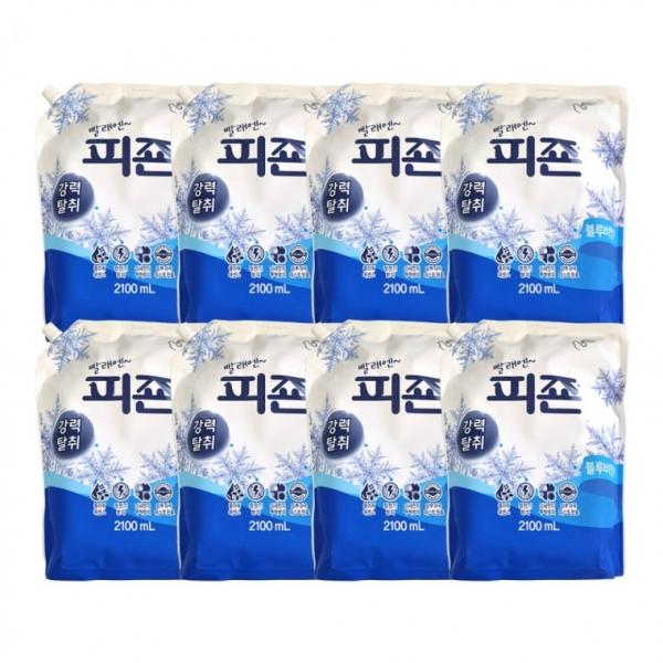 피죤 블루비앙카 리필용 2100ml 8입 -1박스