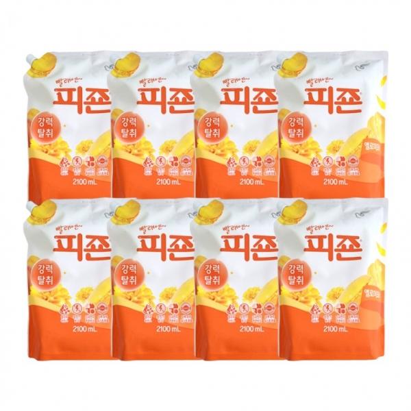 피죤 옐로우미모사 리필용 2100ml 8입 -1박스