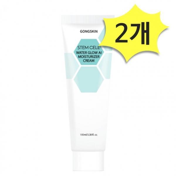 공스킨 줄기세포 물광 AI 수분크림 100ml x 2개 끈적임없는 촉촉한