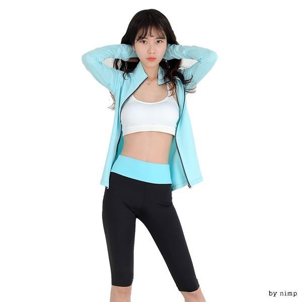 ALL4050 여자하이밴드요가스포츠레깅스레쉬가드6부