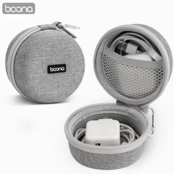 BOONA 원통형 데이터 케이블 전원 디지털 악세서리 통 케이스[BN-F009]