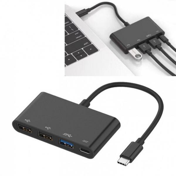 4in1 C타입 멀티허브 스마트폰 태블릿 3USB+C 충전 고속충전 키보드 마우스 USB메모리