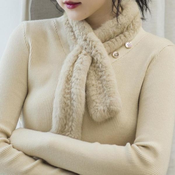 직수입  밍크 심플 쁘띠 털 목도리 겨울 머플러 넥워머