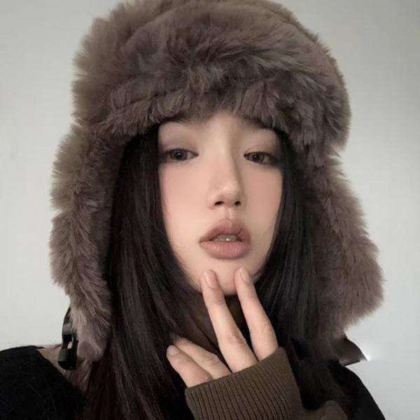 가죽 트래퍼 귀달이 겨울모자 군밤모자 털 방한 귀도리 트루퍼햇