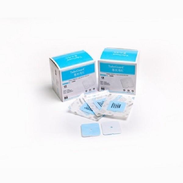 멸균 튜브가드 50매 5x5cm 에버레이드 TubeGuard 드레싱고정 삼출물흡수 튜브전용드레싱