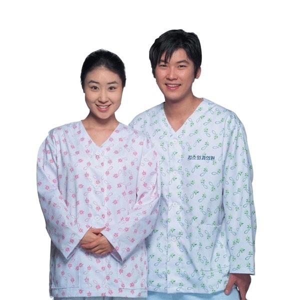[환자복] 핑크꽃무늬 (여)   연두꽃무늬 (남)