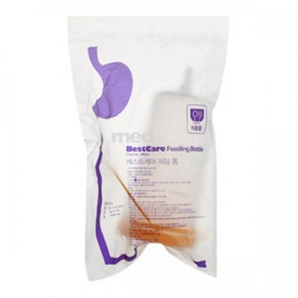 베스트케어 피딩통 600ML  Feeding Bottle  NON-PVC  균형 영양식 공급 용기 [1box 50ea]